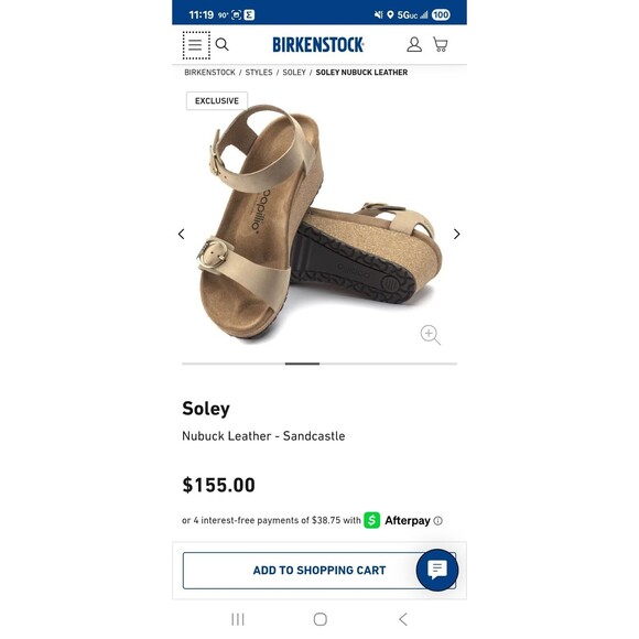 Birkenstock Papillio Soley Sandstone Suede Sandal Platform Wedge Sz EU 39 US 9 - Picture 10 of 10